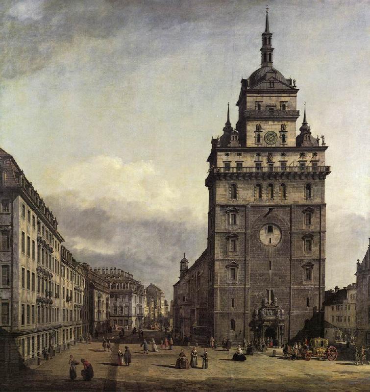 BELLOTTO, Bernardo The Kreuzkirche in Dresden oil painting image